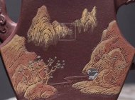 《山水龙泉》宜兴紫砂壶纯手工高级工艺美术师底槽青茶具