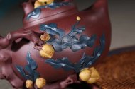 《多子多福》宜兴紫砂壶高级工艺美术师纯手工底槽青中壶茶具泡茶壶创新壶