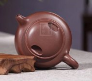 《牛盖莲子》宜兴紫砂壶高级工艺美术师手工拼紫泥牛盖莲子茶壶茶具