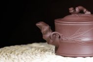 《竹节壶》宜兴紫砂壶助理工艺美术师手工竹节壶紫泥