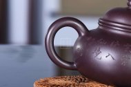 《容天》宜兴纯手工紫砂壶容天全手工花器80目紫泥泡茶壶