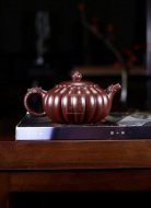 《龙如意》工艺美术师全手工花器紫朱泥紫砂壶