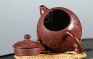 《荷韵龙蛋》宜兴紫泥紫砂壶全纯手工茗家龙旦紫砂茶壶