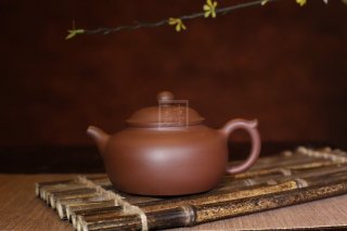 《圆墩》宜兴紫砂壶助理工艺美术师茶具紫泥创新