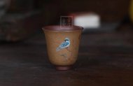 《琴瑟对杯》宜兴紫砂壶作品全手工紫泥