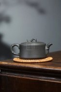 《竹段》宜兴豆青泥紫砂壶纯手工茶壶茶具