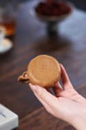 《灵芝供春》宜兴紫砂壶民间艺人全手工段泥粉饰朱泥浆供春泡茶壶茶具
