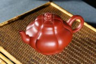 《菱韵花香》宜兴紫砂菱花壶手工高级工艺美术师泡茶壶茶具大红袍