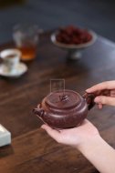 《金砂竹韵》宜兴紫砂壶纯手工底槽青，段泥泡茶壶