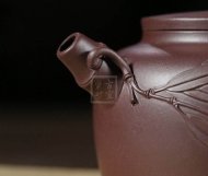 《品竹壶》宜兴紫砂壶紫泥助理工艺美术师全手工茶壶茶具