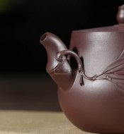 《秀竹壶》宜兴名家紫砂壶助理工艺美术师手工紫泥泡茶壶茶具家用套装