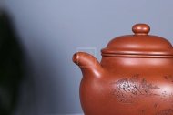 《古韵莲子》宜兴工艺美术师工紫砂壶底槽青掇球茶壶茶具