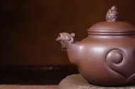 《福猴》宜兴紫砂工艺美术师手工紫泥泡茶壶套壶