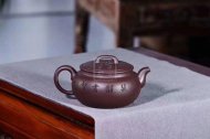 《桥梁扁鼓》宜兴紫砂壶工艺美术师手工刻绘茶壶茶具紫泥