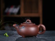 《松竹梅》紫砂壶宜兴高级工艺美术师手工泡茶壶紫泥茶具茶壶