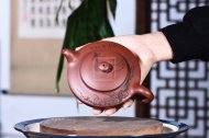 《汉扁》宜兴紫砂壶工艺美术师手工底槽青泡茶壶汉扁茶具