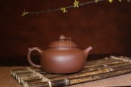 《圆墩》宜兴紫砂壶助理工艺美术师茶具紫泥创新