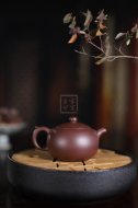 《玉如意》宜兴紫砂茶壶工艺美术师底槽青如意