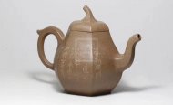 《六方茄瓜》段泥纯手工工艺美术师宜兴紫砂壶茶具茶壶