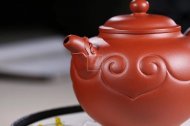 《如意祥龙》宜兴纯高级工艺美术师全手工红皮龙紫砂壶宫灯茶具
