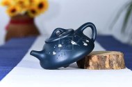 《石瓢》宜兴紫砂壶实力派名家手工刻绘天青泥石瓢泡茶壶具
