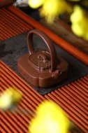 《抽角提梁》宜兴紫砂壶紫泥全手工茶壶