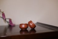 《大红袍品茗杯》宜兴紫砂壶全手工茶壶名师老师大红袍
