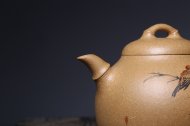 《清心鸟趣》吴赛春原矿段泥宜兴紫砂壶
