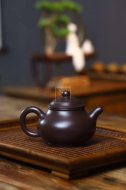 《潘壶》经典器型紫砂100目紫泥潘壶古朴典雅