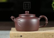 《品竹壶》宜兴紫砂壶紫泥助理工艺美术师全手工茶壶茶具