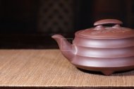 《三足桥韵》宜兴紫砂工艺美术师手工紫砂壶茶具壶紫茄泥
