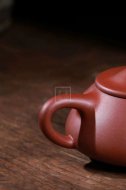 《景舟石瓢》宜兴助理工艺美术师手工紫砂壶红皮龙料茶壶石瓢茶具