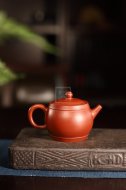 《松鹤延年》宜兴紫砂壶民间艺人手工大红袍