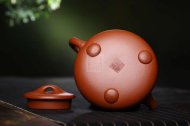 《景舟石瓢》宜兴紫砂壶助理工艺美术师手工玫瑰红铁砂石瓢茶壶茶具紫砂