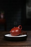 《半月》宜兴紫砂壶工艺美术师纯手工大红袍半月大泡茶壶