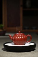 《菱韵花香》宜兴紫砂壶手工工艺美术师大红袍壶茶壶菱花茶具