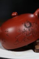 《半月》宜兴紫砂壶工艺美术师纯手工大红袍半月大泡茶壶