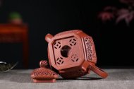 《喜在眼前》宫灯紫砂壶高级工艺美术师宜兴手工茶壶底槽青壶
