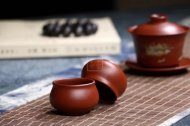 《山水如画》宜兴紫砂壶全手工朱泥茶具茶壶