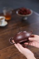 《金砂竹韵》宜兴紫砂壶纯手工底槽青，段泥泡茶壶