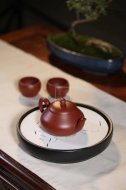 《梨形壶》紫砂壶宜兴工艺美术师纯手工大红袍梨形泡茶壶