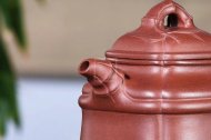 《四方竹鼎》宜兴工艺美术师手工紫砂壶底槽青料茶壶茶具