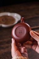 《印花扁西施》宜兴紫砂壶实力派名家纯手工礼品茶具红皮龙西施茶壶