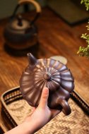 《合菱》宜兴紫砂壶高级工艺美术师手工多年80目紫泥合菱泡茶壶茶具