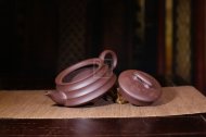 《三足桥韵》宜兴紫砂工艺美术师手工紫砂壶茶具壶紫茄泥