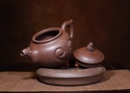 《福猴》宜兴紫砂工艺美术师手工紫泥泡茶壶套壶
