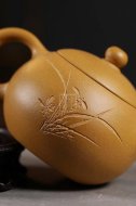 《西施》宜兴高级工艺美术师手工紫砂壶西施泡茶壶茶具黄金段泥