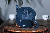 《树桩壶》宜兴紫砂壶名家全手工泡茶壶助理工艺美术师大师墨绿泥