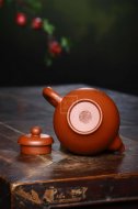 《飞鹰》宜兴紫砂壶工艺美术师手工茶壶梨皮朱泥