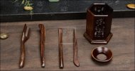 《黑檀镂空六角六君子》宜兴紫砂壶全手工茶具纯泡茶壶黑檀
